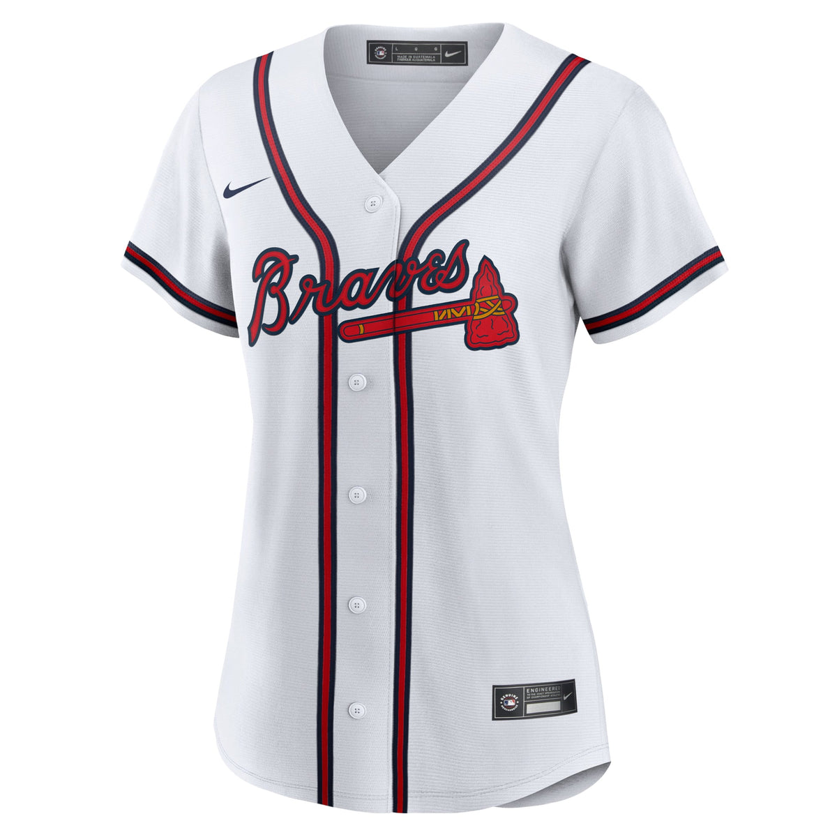 Women's Atlanta Braves Ronald Acuna Jr. Nike White Home Replica Player Jersey - 3