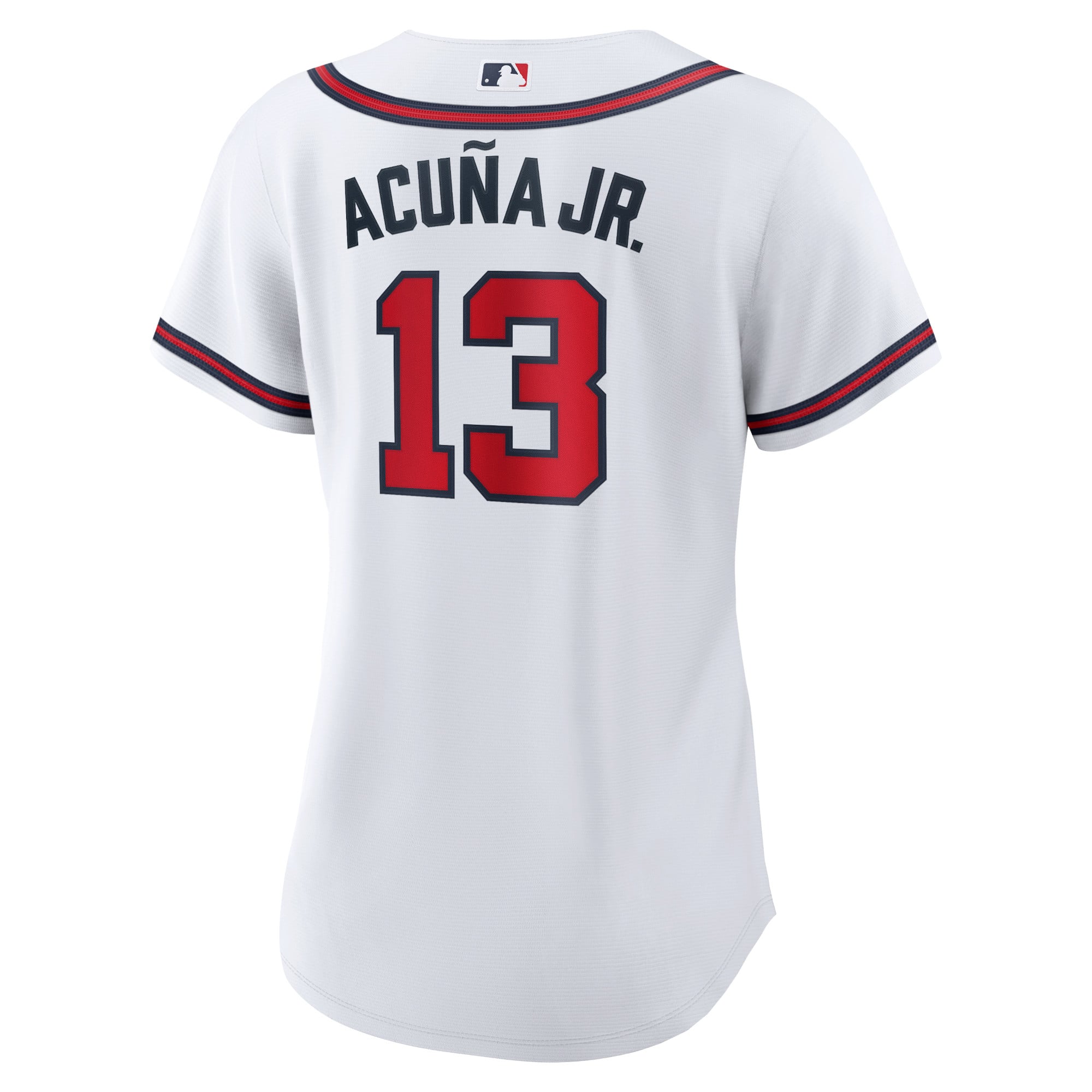 Women's Atlanta Braves Ronald Acuna Jr. Nike White Home Replica Player Jersey - 4
