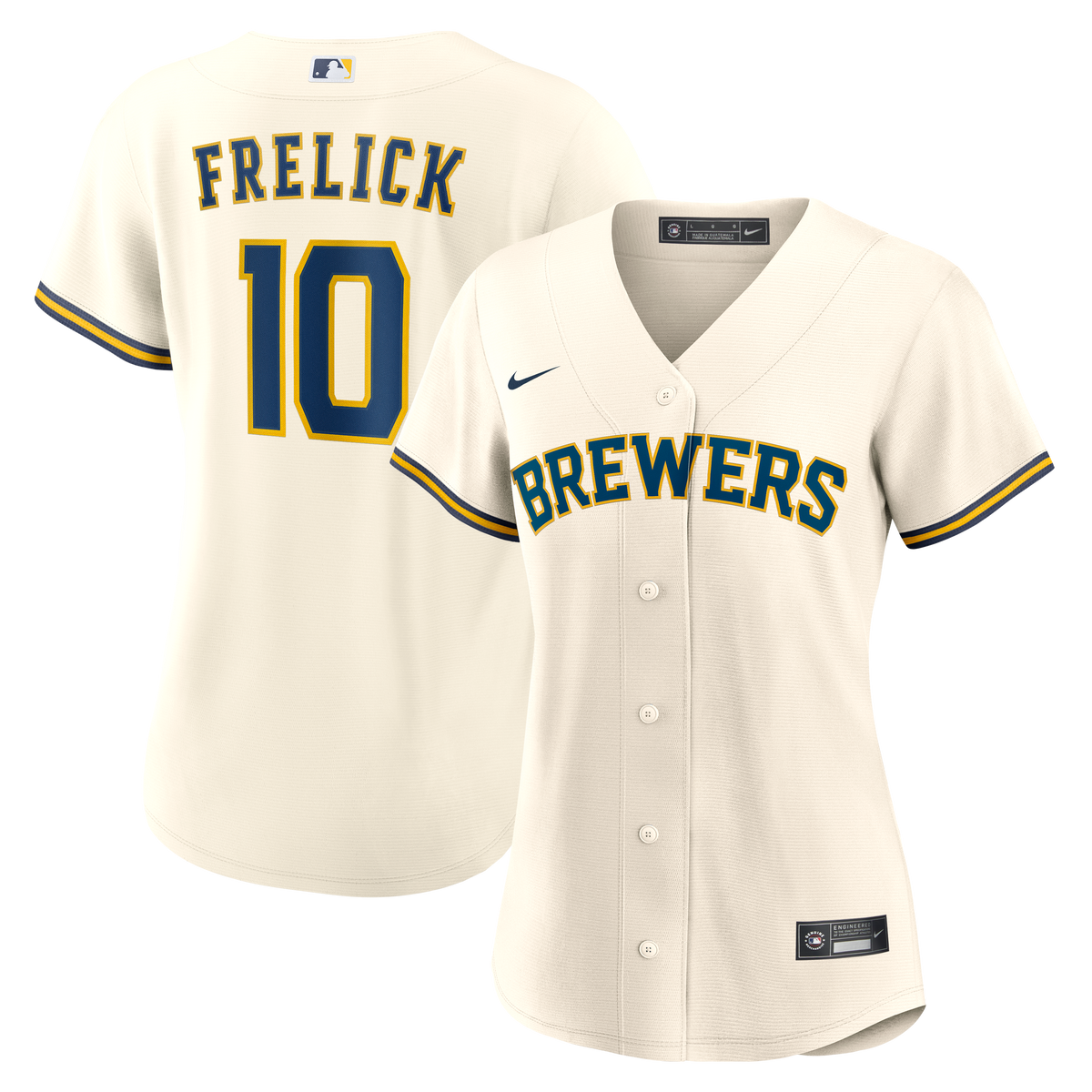 Women's Milwaukee Brewers Sal Frelick Nike Cream Home Replica Jersey - 2
