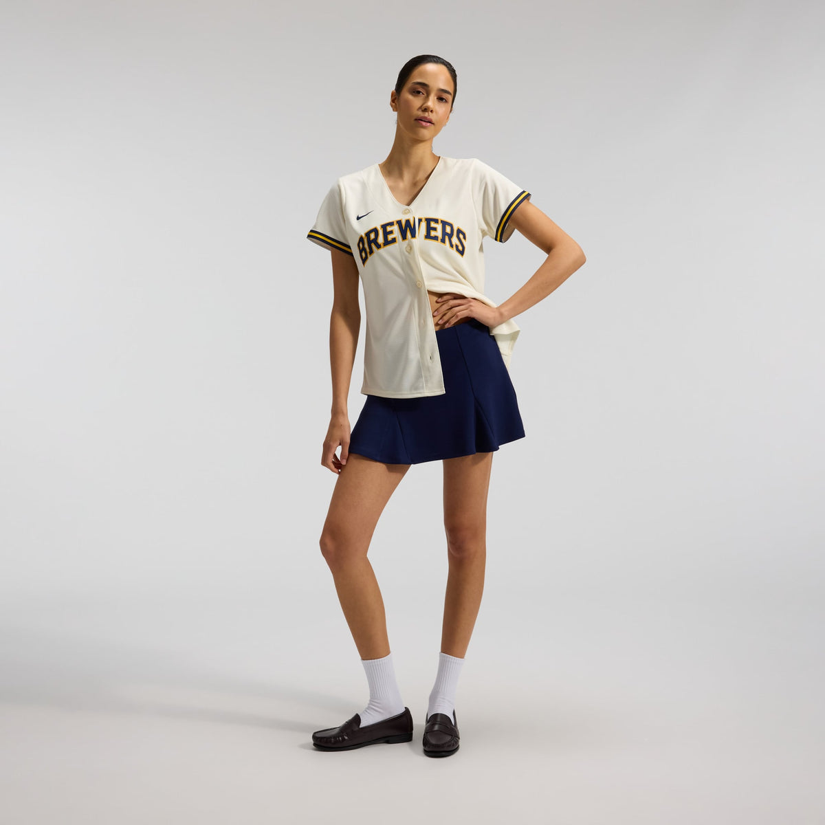 Women's Milwaukee Brewers Sal Frelick Nike Cream Home Replica Jersey - 5