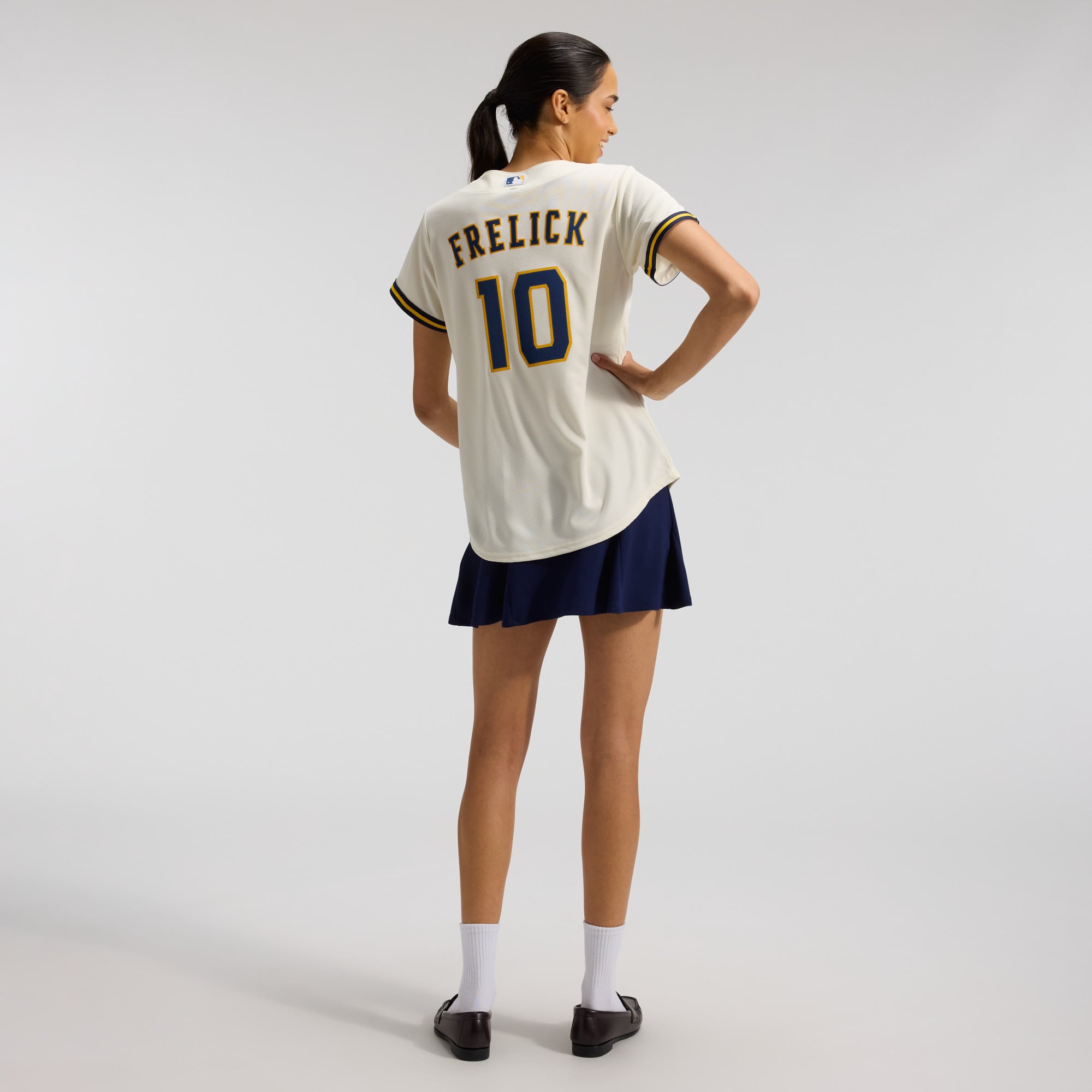 Women's Milwaukee Brewers Sal Frelick Nike Cream Home Replica Jersey - 6