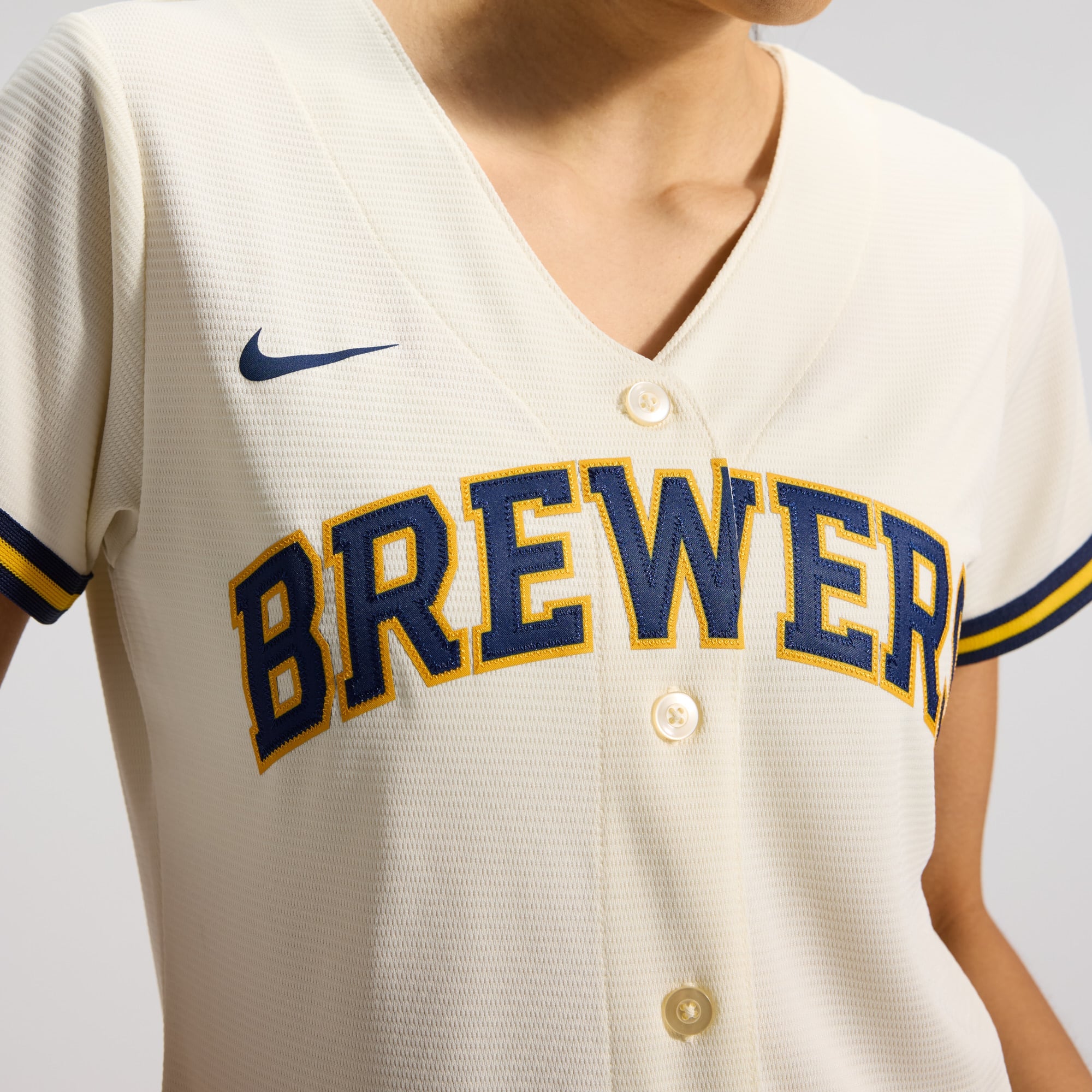 Women's Milwaukee Brewers Sal Frelick Nike Cream Home Replica Jersey - 10