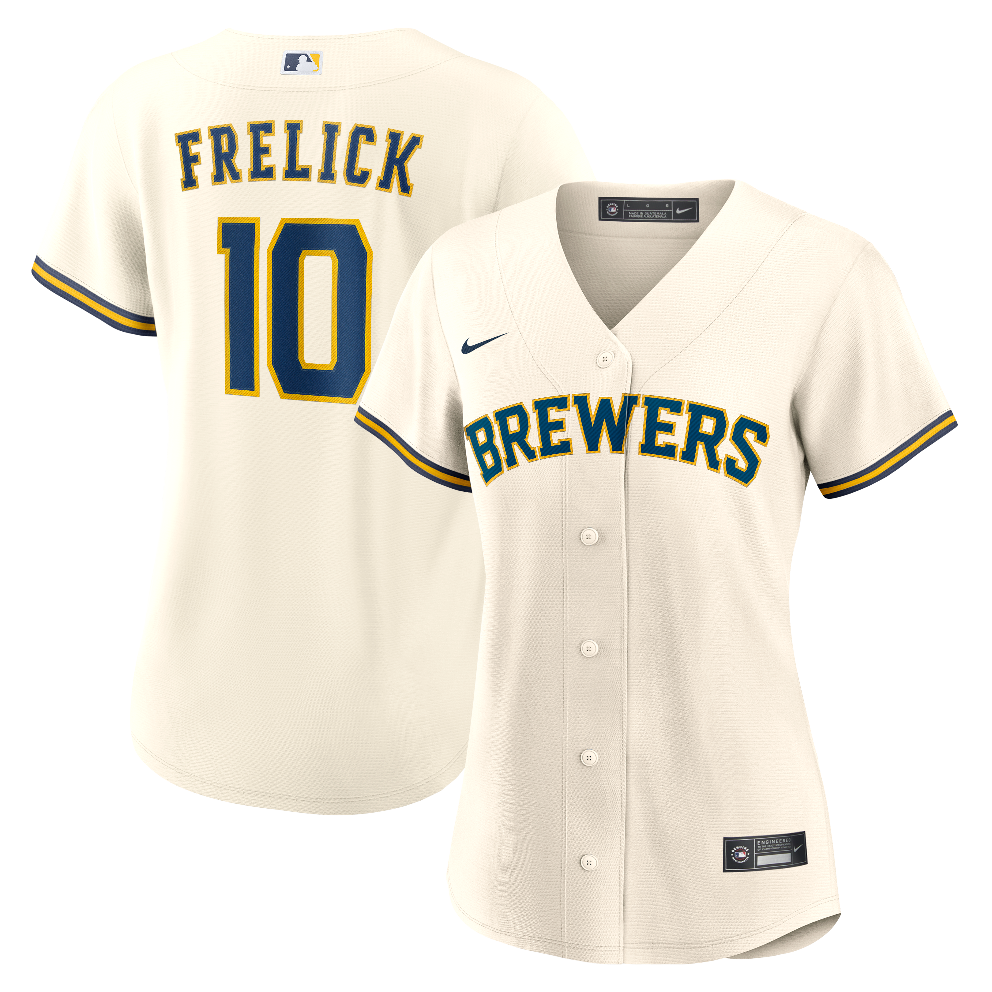 Women's Milwaukee Brewers Sal Frelick Nike Cream Home Replica Jersey