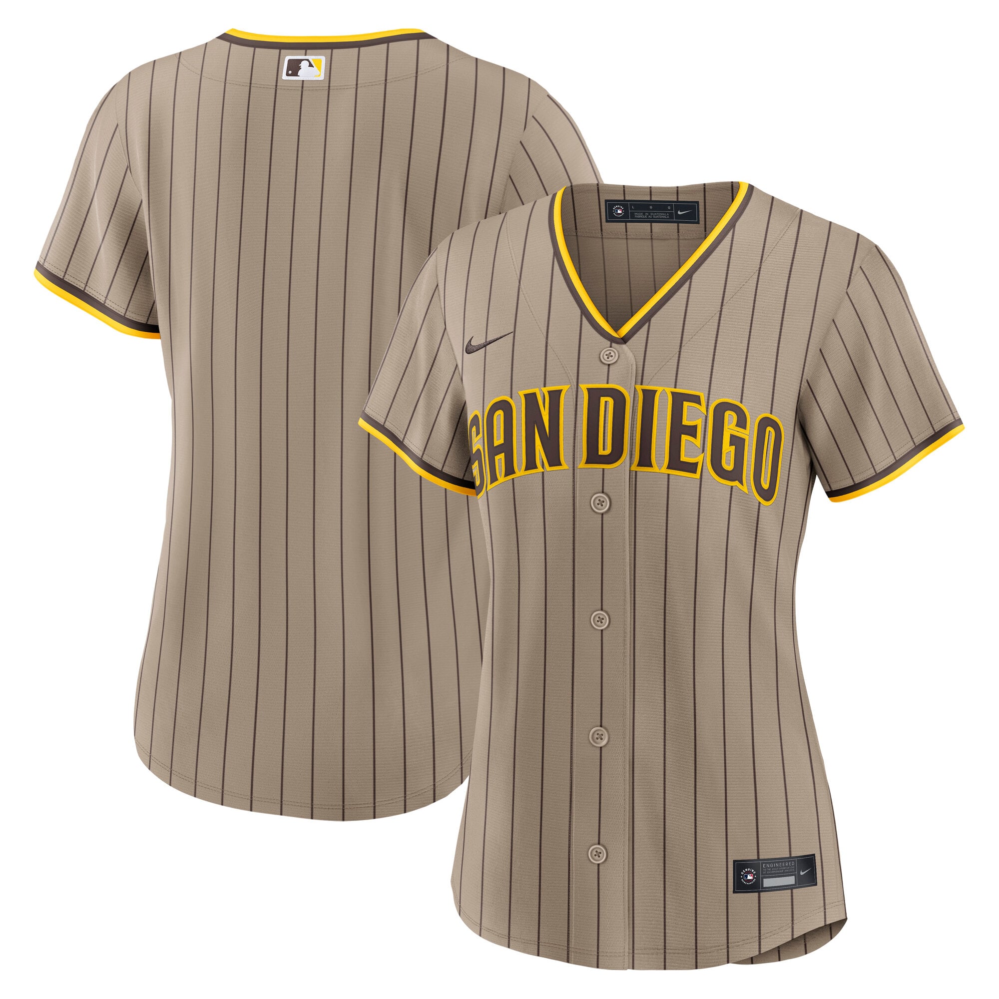 Women's San Diego Padres Nike Sand Alternate Replica Jersey