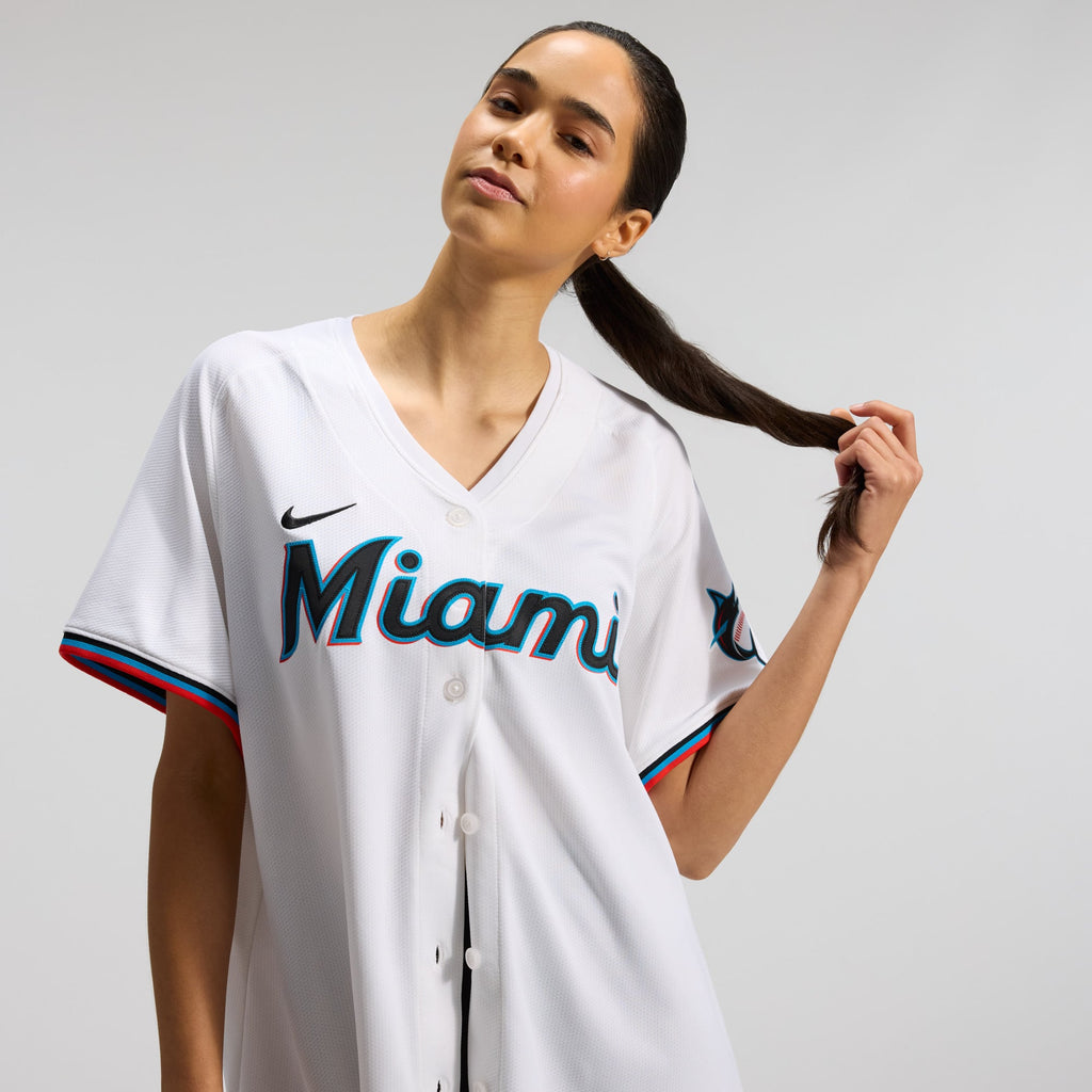 Women's Miami Marlins Sandy Alcantara Nike White Home Limited Player Jersey - 11