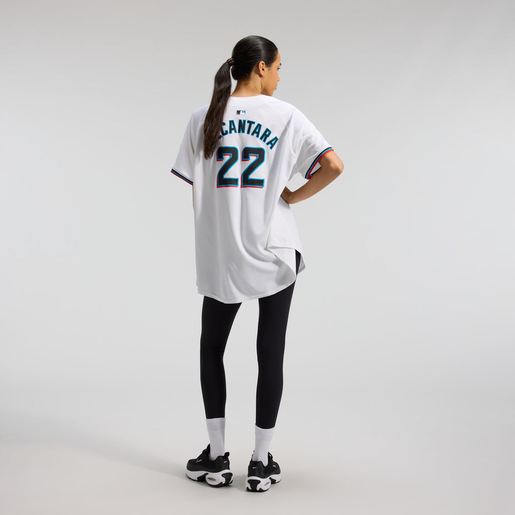 Women's Miami Marlins Sandy Alcantara Nike White Home Limited Player Jersey - 6