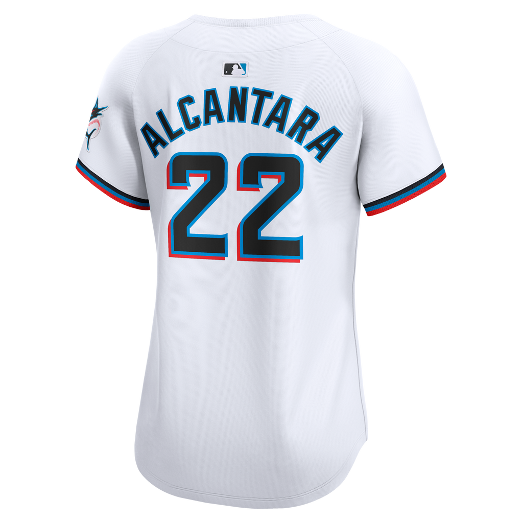 Women's Miami Marlins Sandy Alcantara Nike White Home Limited Player Jersey - 8