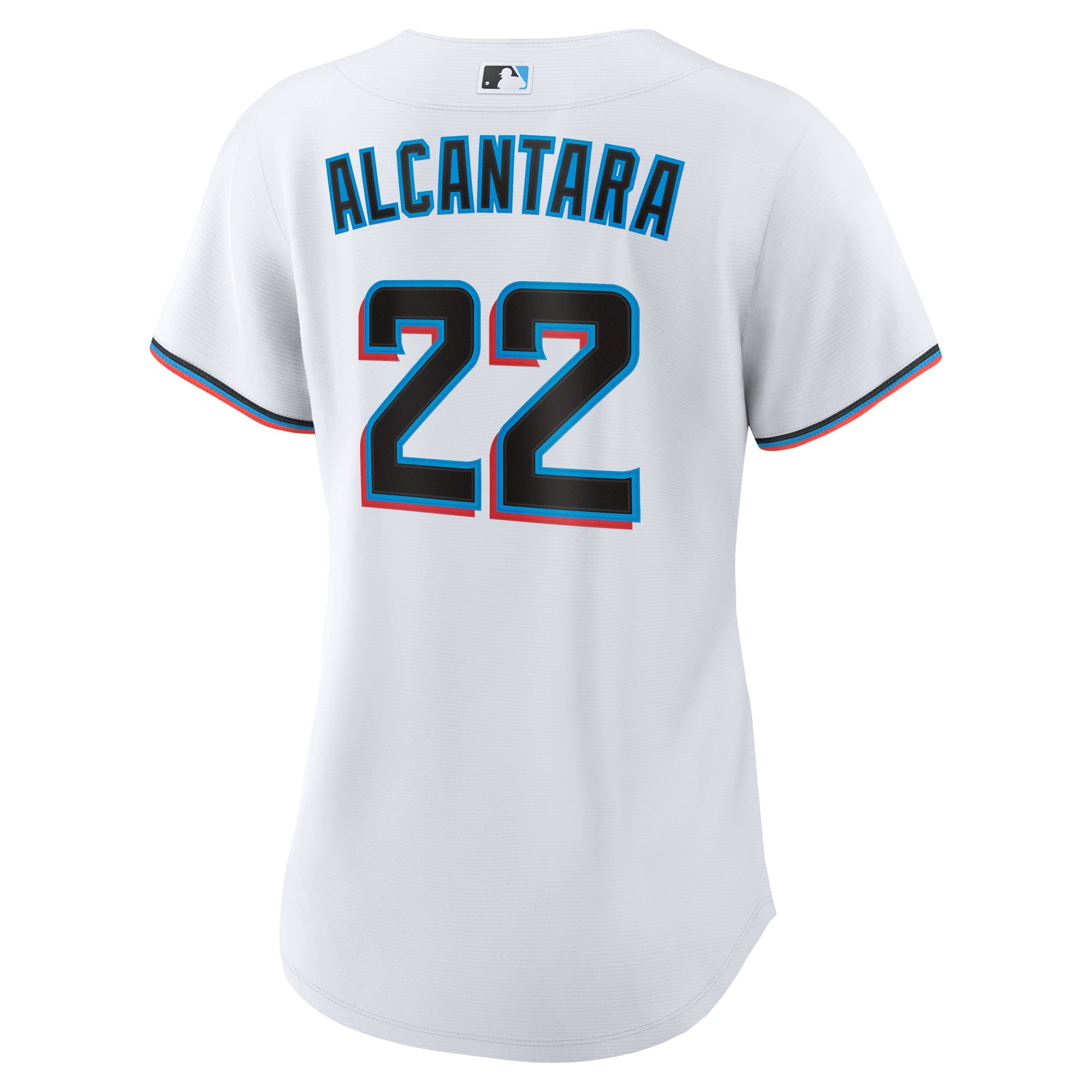Women's Miami Marlins Sandy Alcantara Nike White Home Replica Player Jersey - 4