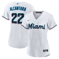 Women's Miami Marlins Sandy Alcantara Nike White Home Replica Player Jersey