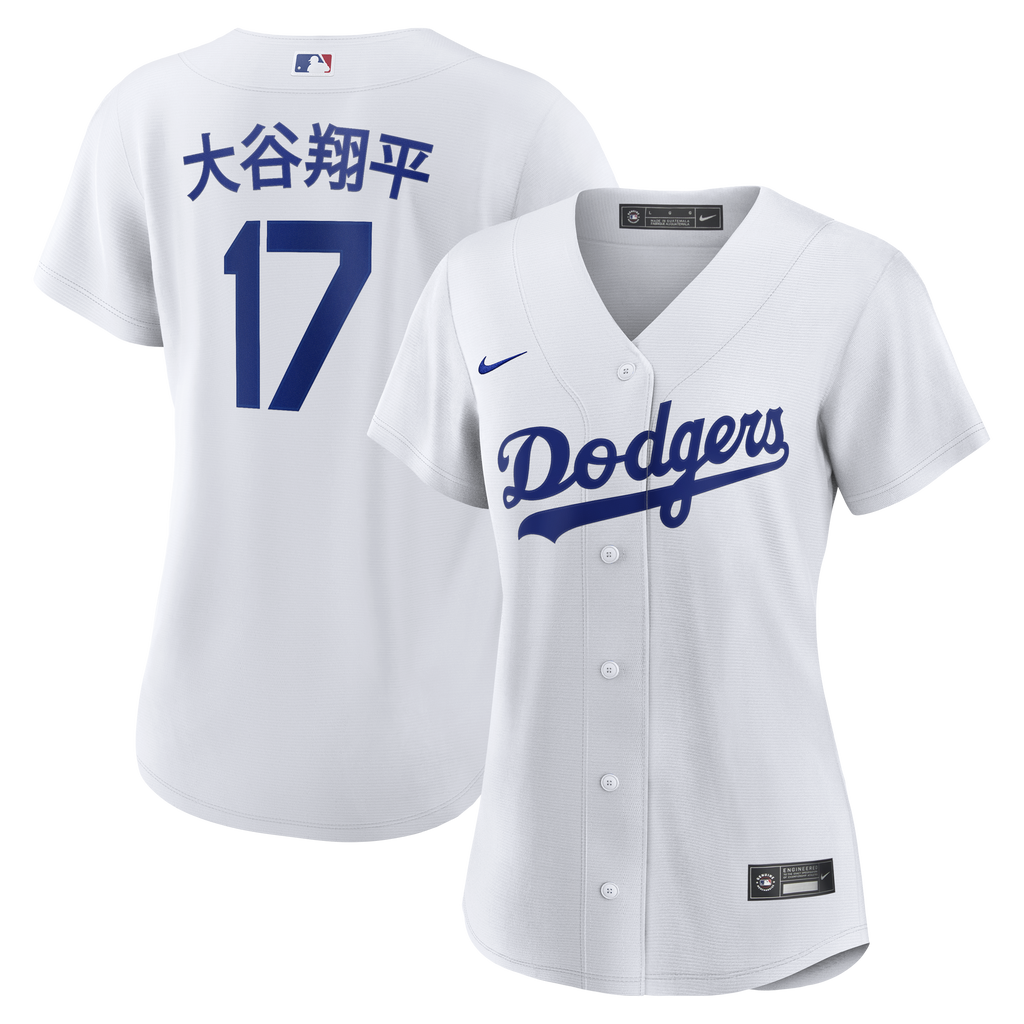 Women's Los Angeles Dodgers Shohei Ohtani Nike White Home Kanji Replica Jersey