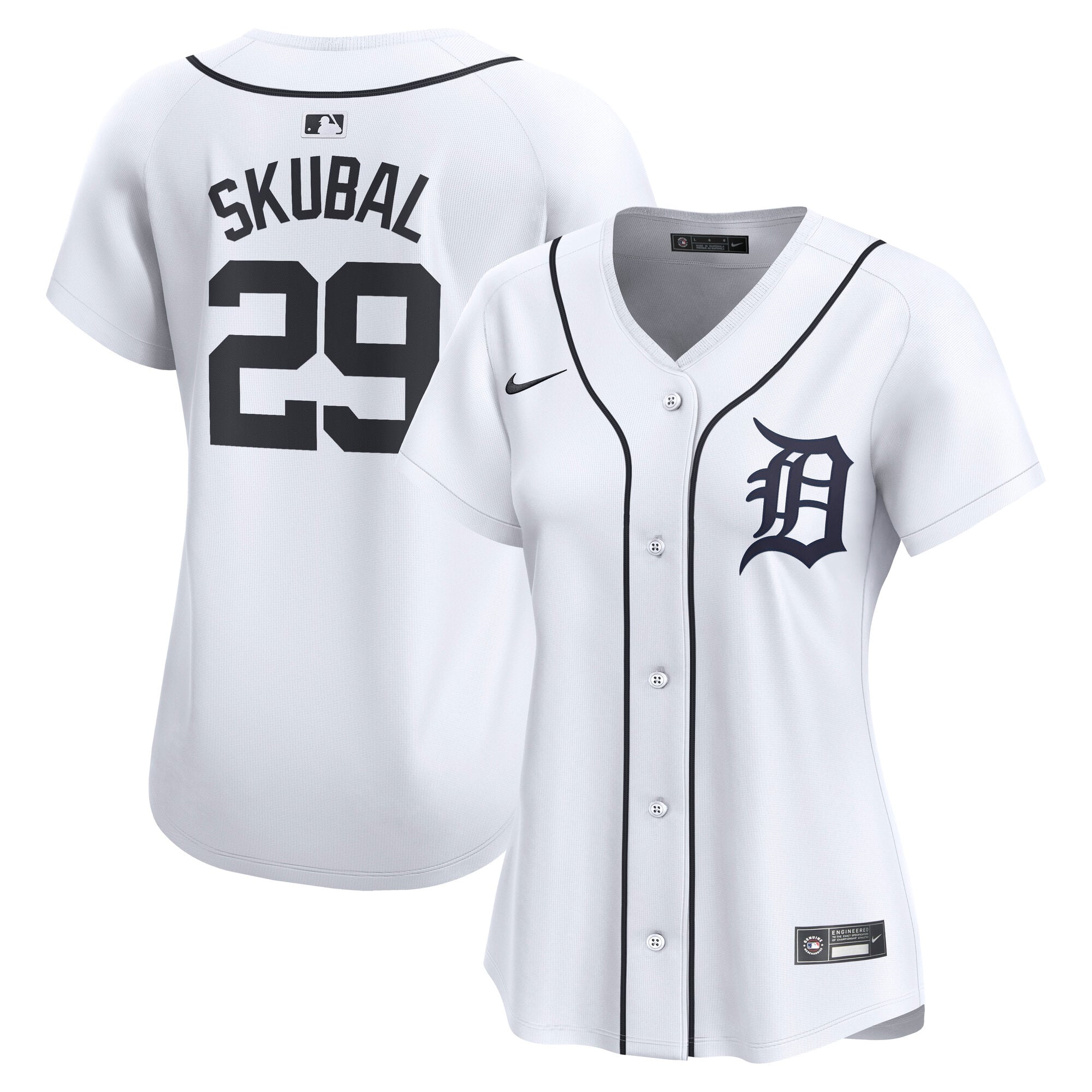 Women's Detroit Tigers Tarik Skubal Nike White Limited Player Jersey - 2