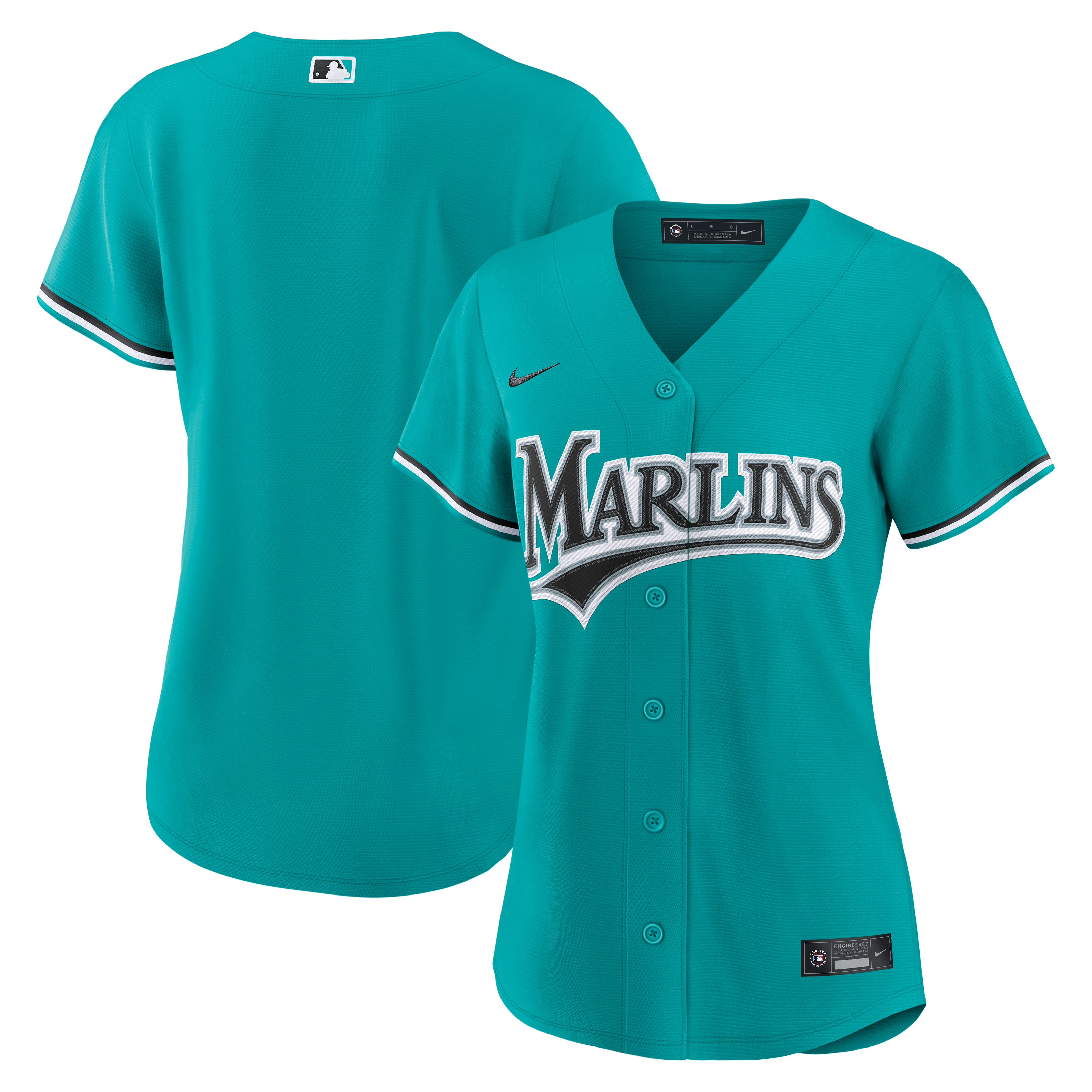 Women's Miami Marlins Nike Teal Alternate Replica Jersey - 2