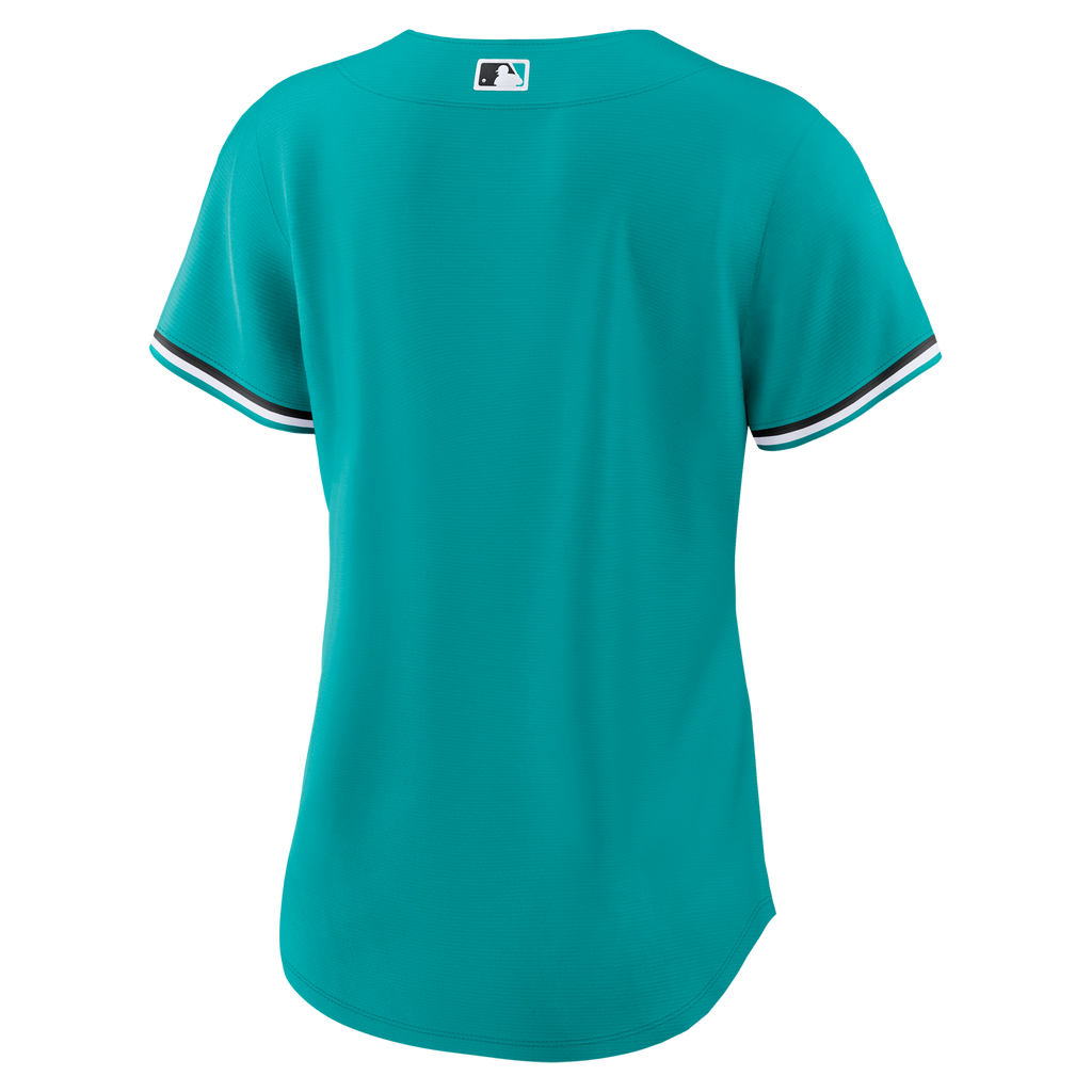 Women's Miami Marlins Nike Teal Alternate Replica Jersey - 4