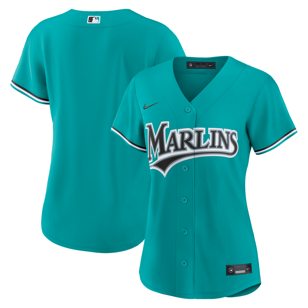 Women's Miami Marlins Nike Teal Alternate Replica Jersey