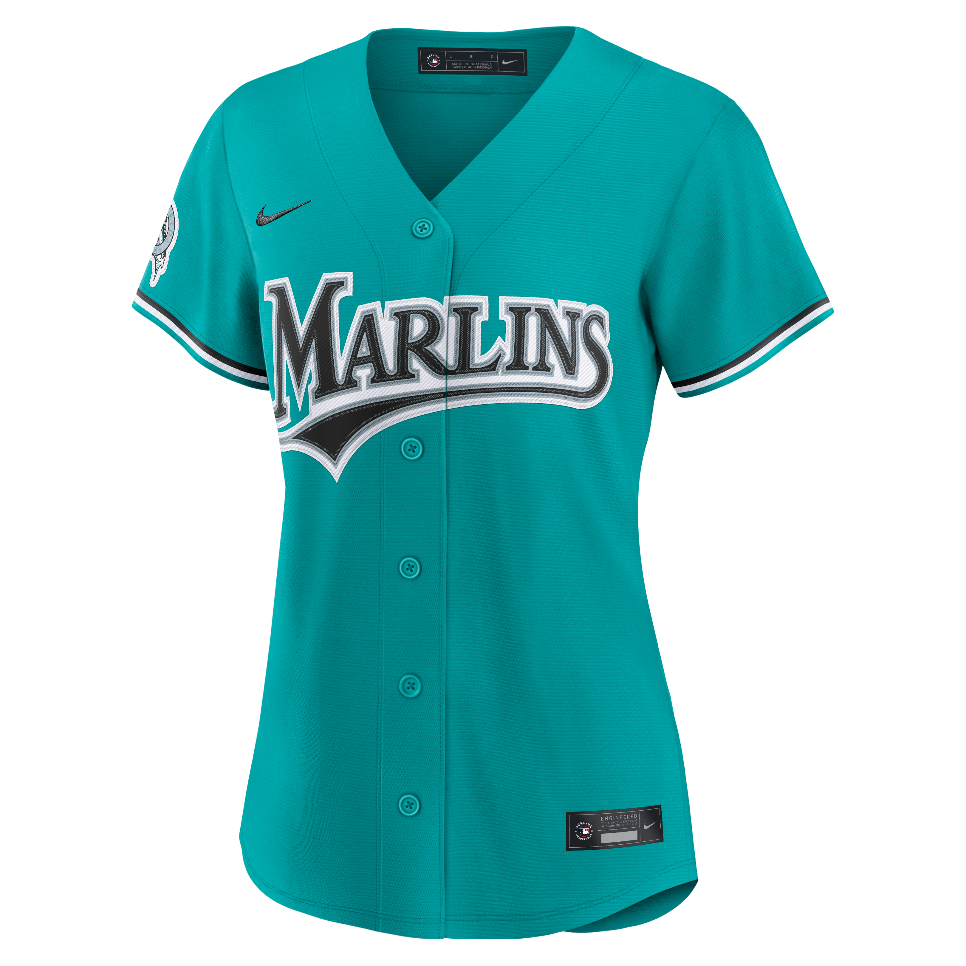 Women's Miami Marlins Nike Teal Alternate Stadium Jersey - 3