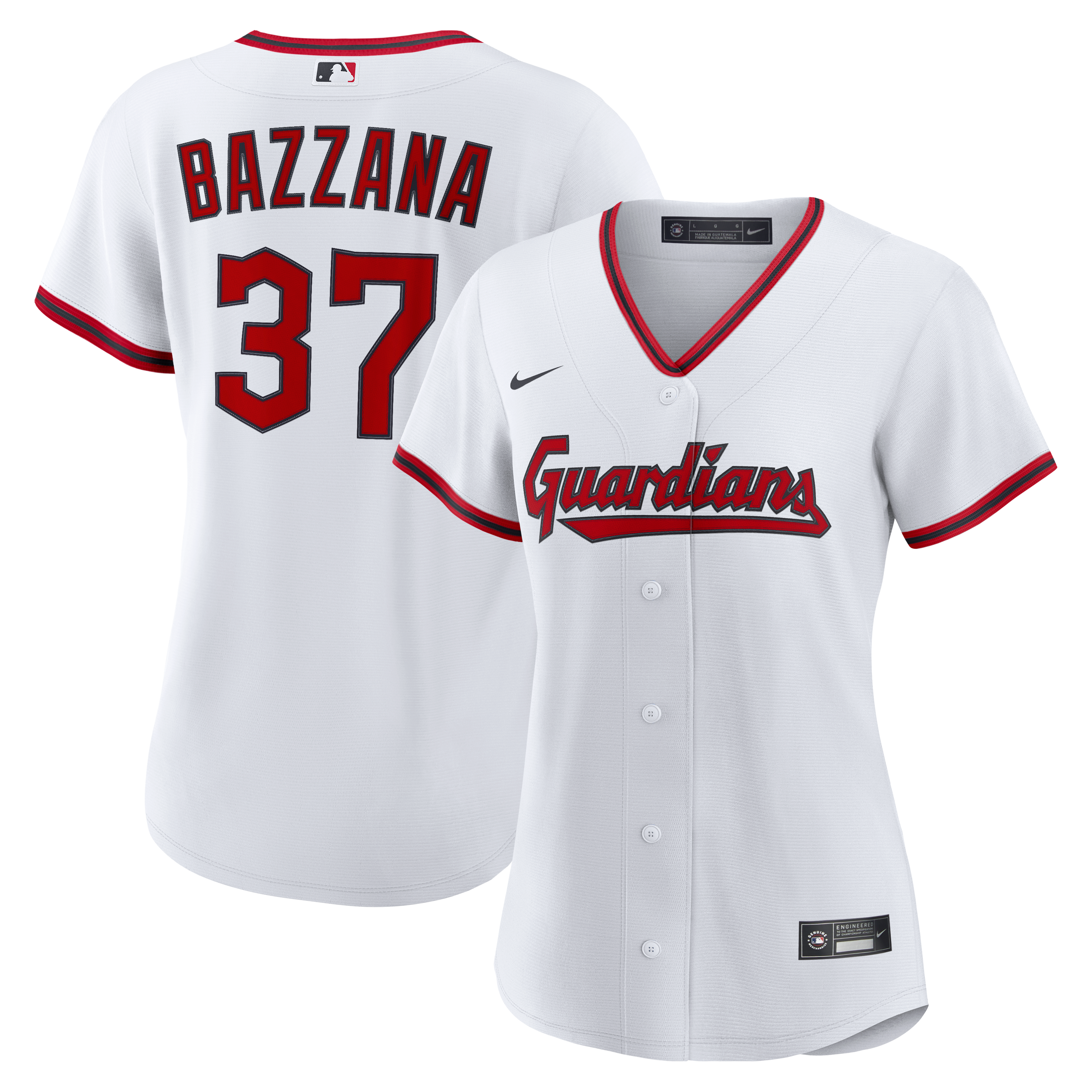 Women's Cleveland Guardians Travis Bazzana Nike White Home Replica Jersey