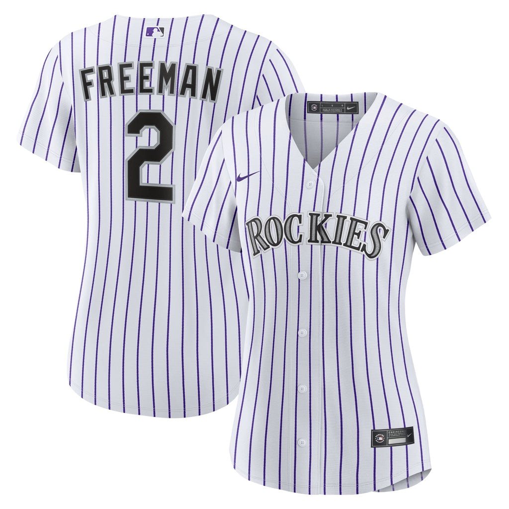 Women's Colorado Rockies Tyler Freeman Nike White Home Replica Jersey - 2