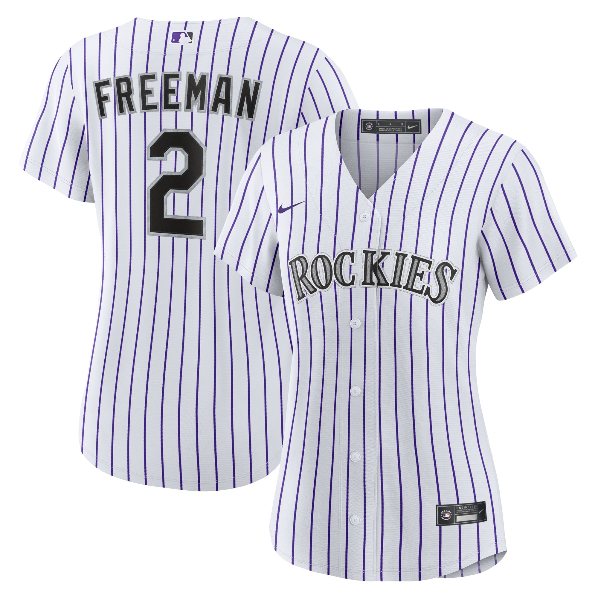 Women's Colorado Rockies Tyler Freeman Nike White Home Replica Jersey - 2