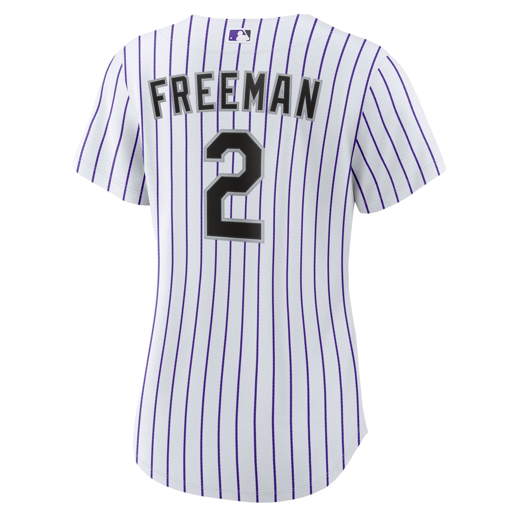 Women's Colorado Rockies Tyler Freeman Nike White Home Replica Jersey - 4
