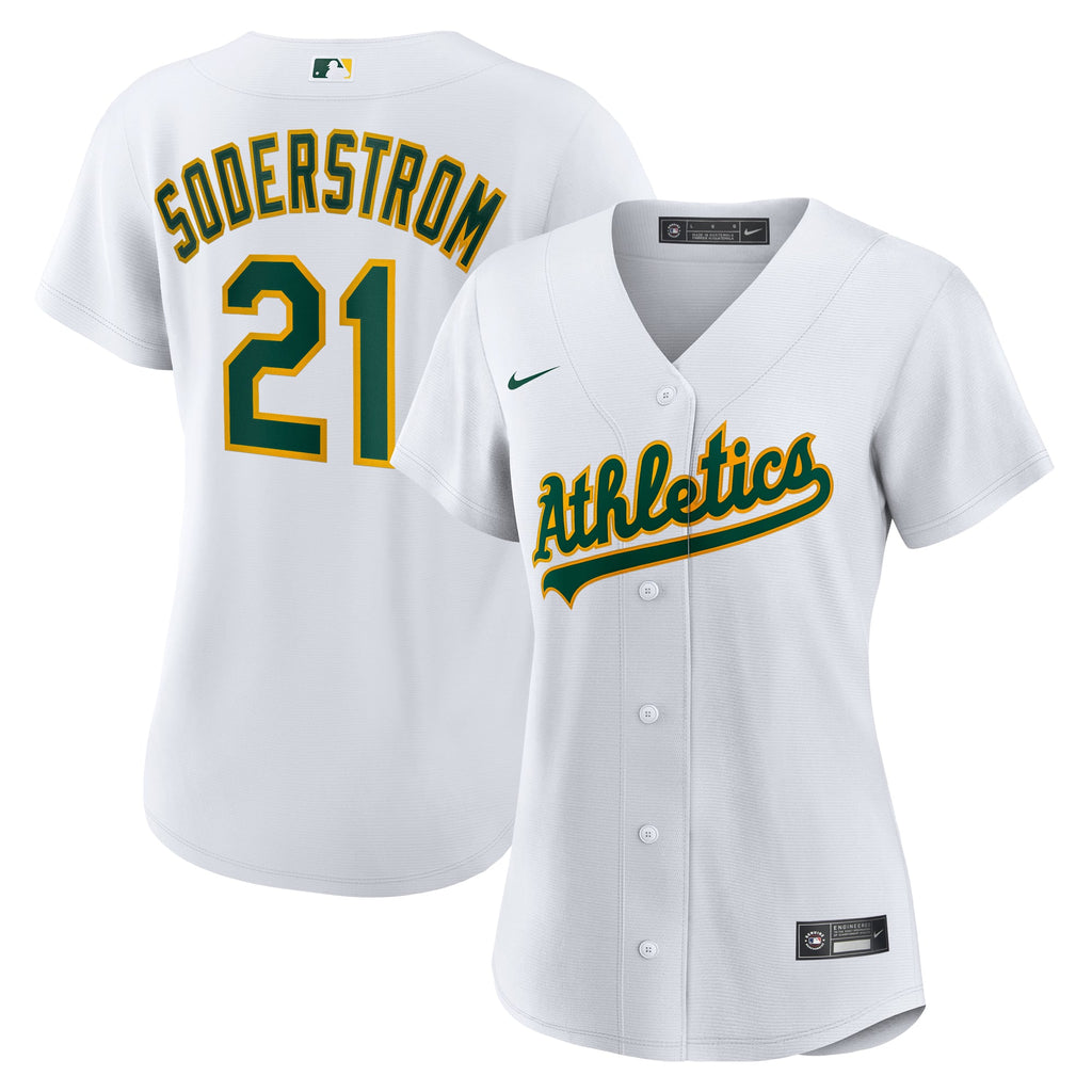 Women's Athletics Tyler Soderstrom Nike White Home Replica Jersey - 2