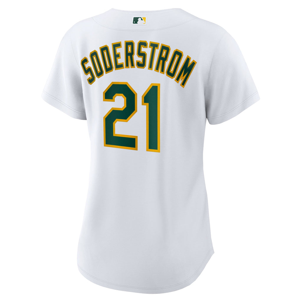 Women's Athletics Tyler Soderstrom Nike White Home Replica Jersey - 4