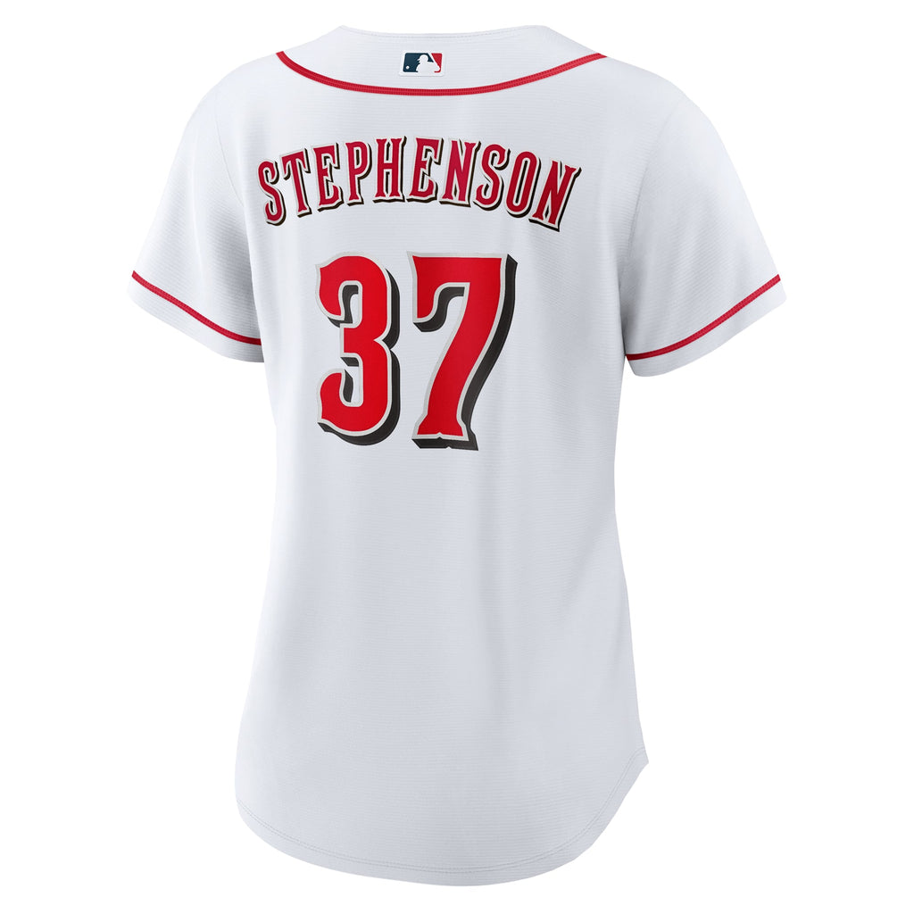 Women's Cincinnati Reds Tyler Stephenson Nike White Home Replica Jersey - 4