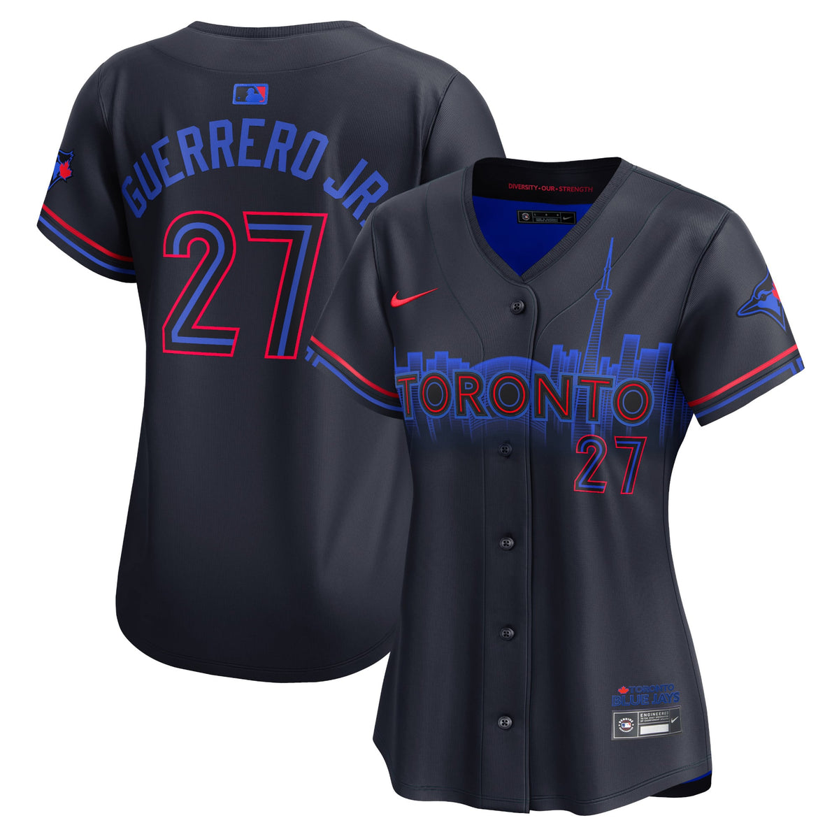 Women's Toronto Blue Jays Vladimir Guerrero Jr. Nike Navy 2024 City Connect Limited Player Jersey - 2