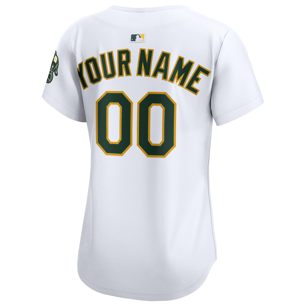 Women's Athletics Nike White Home Limited Custom Jersey - 4