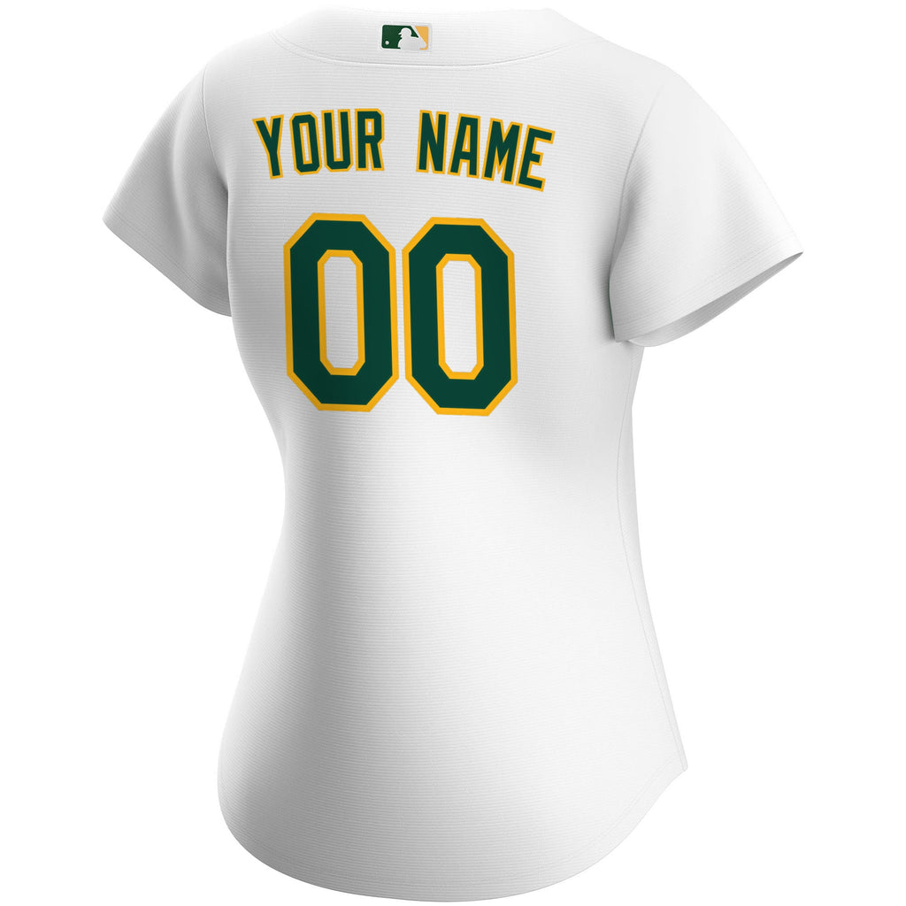Women's Athletics Nike White Home Replica Custom Jersey - 4