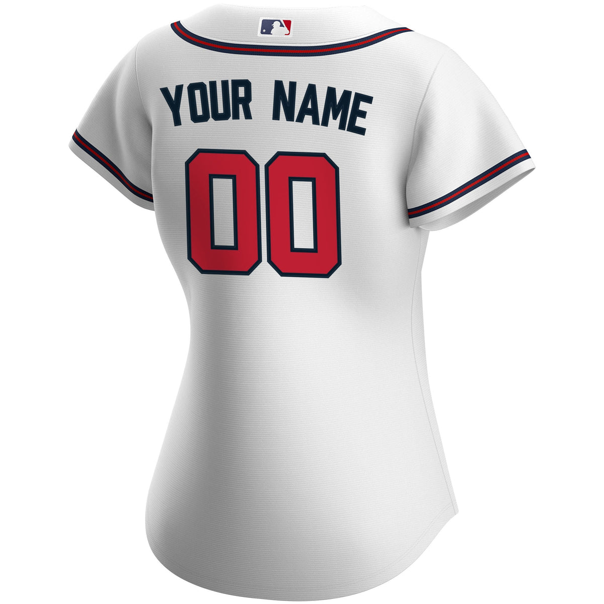 Women's Atlanta Braves Nike White Home Replica Custom Jersey - 4