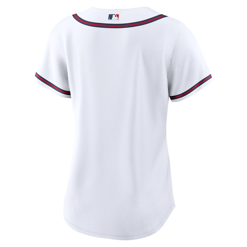 Women's Atlanta Braves Nike White Home Replica Jersey - 4
