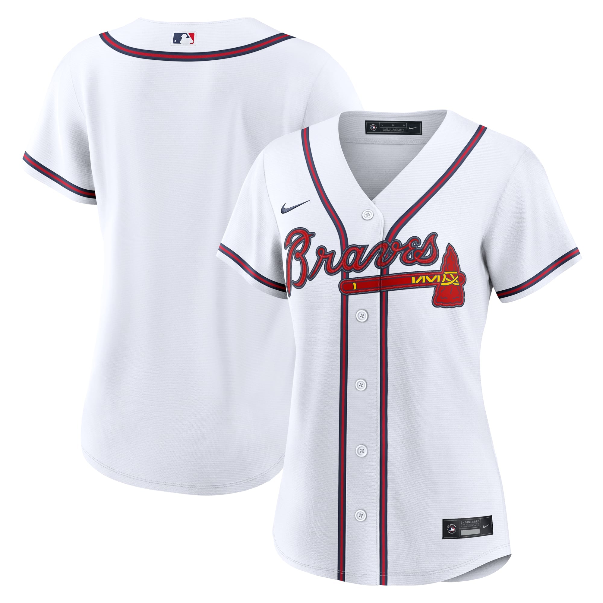 Women's Atlanta Braves Nike White Home Replica Jersey