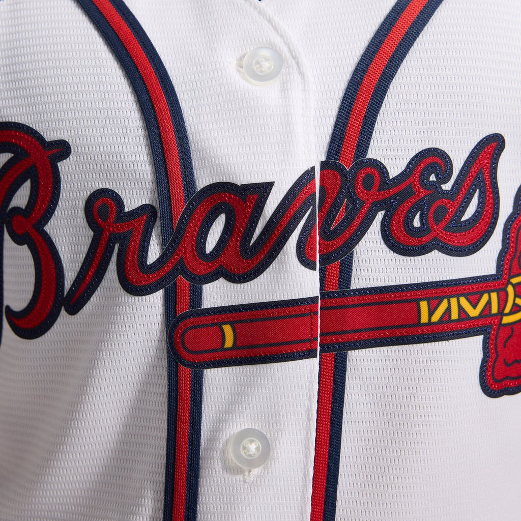 Women's Atlanta Braves Nike White Home Replica Team Jersey - 11
