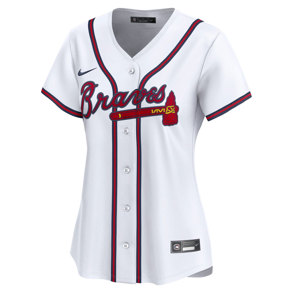 Women's Atlanta Braves Nike White Home Replica Team Jersey - 6
