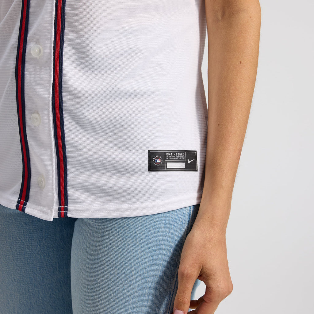 Women's Atlanta Braves Nike White Home Replica Team Jersey - 8