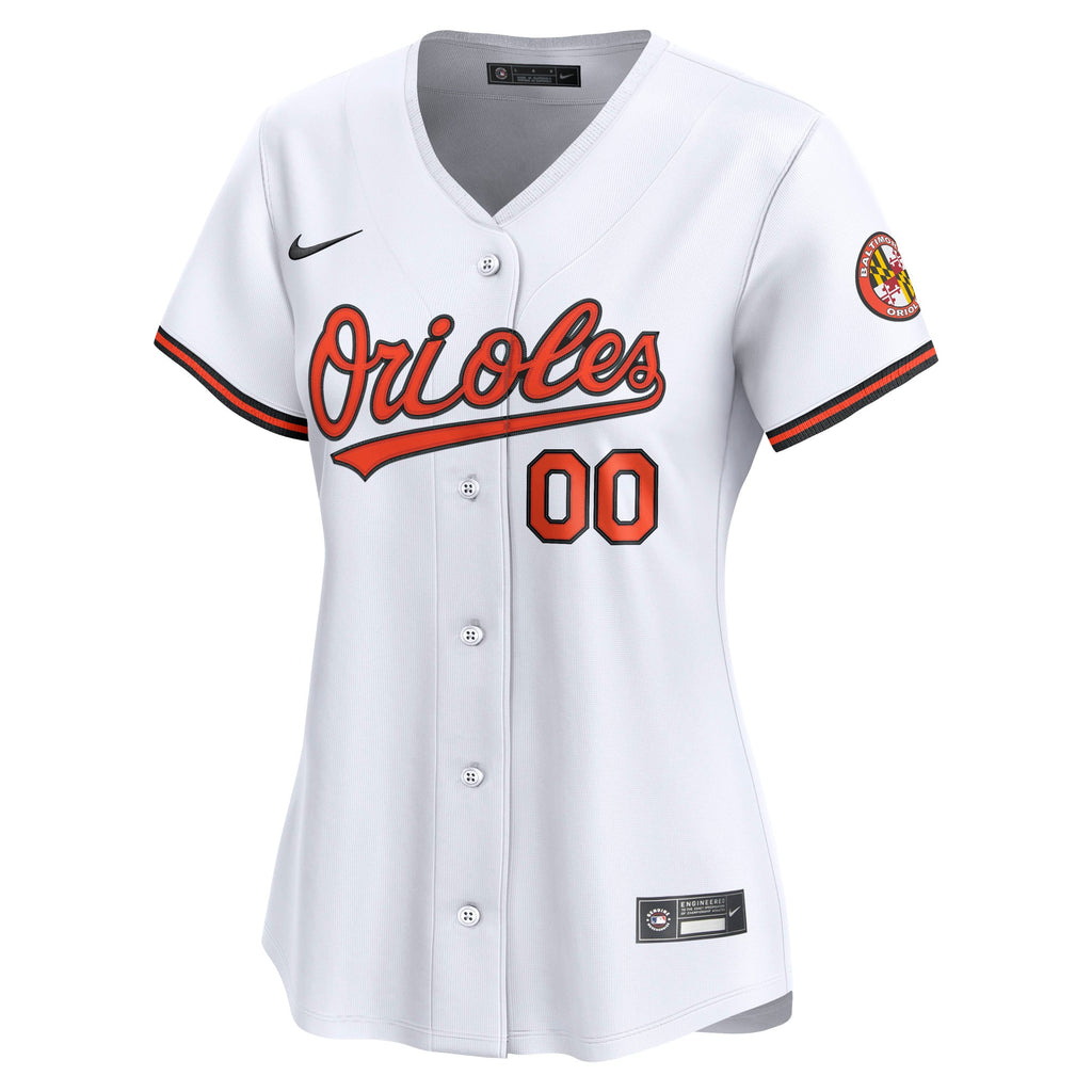 Women's Baltimore Orioles Nike White Home Limited Custom Jersey - 3