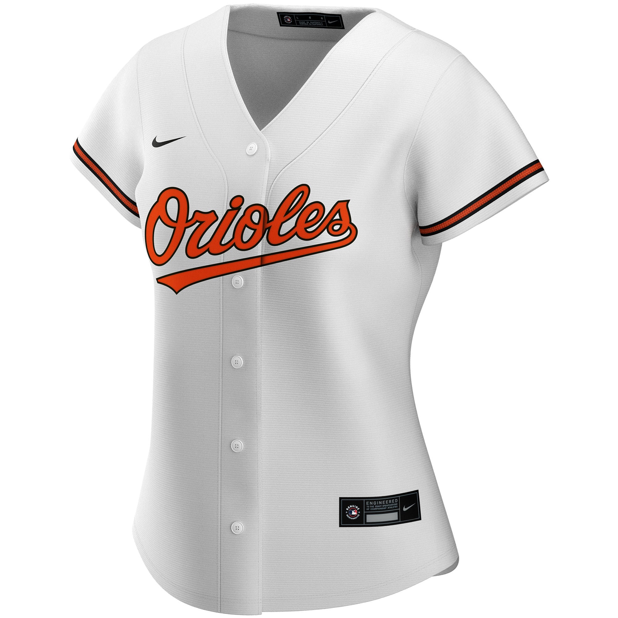 Women's Baltimore Orioles Nike White Home Replica Custom Jersey - 3