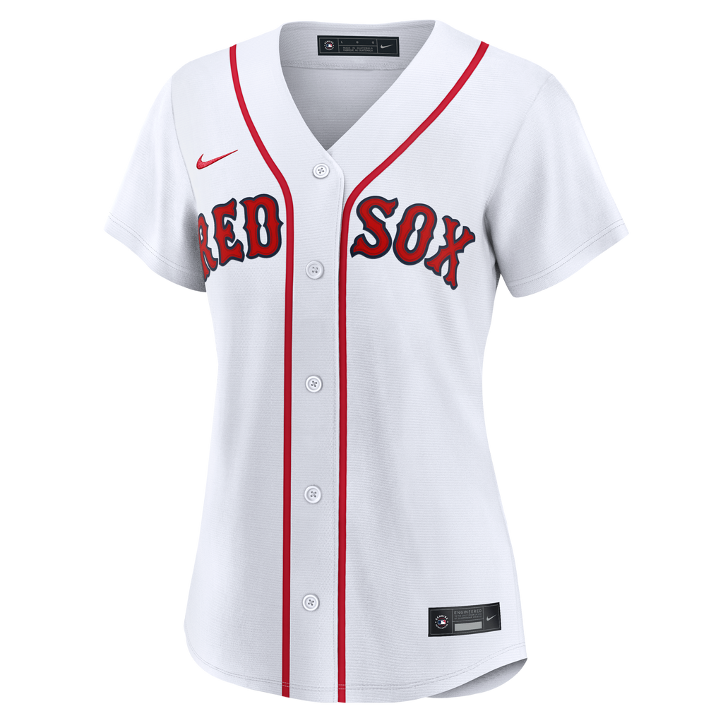 Women's Boston Red Sox Nike White Home Replica Custom Jersey - 3
