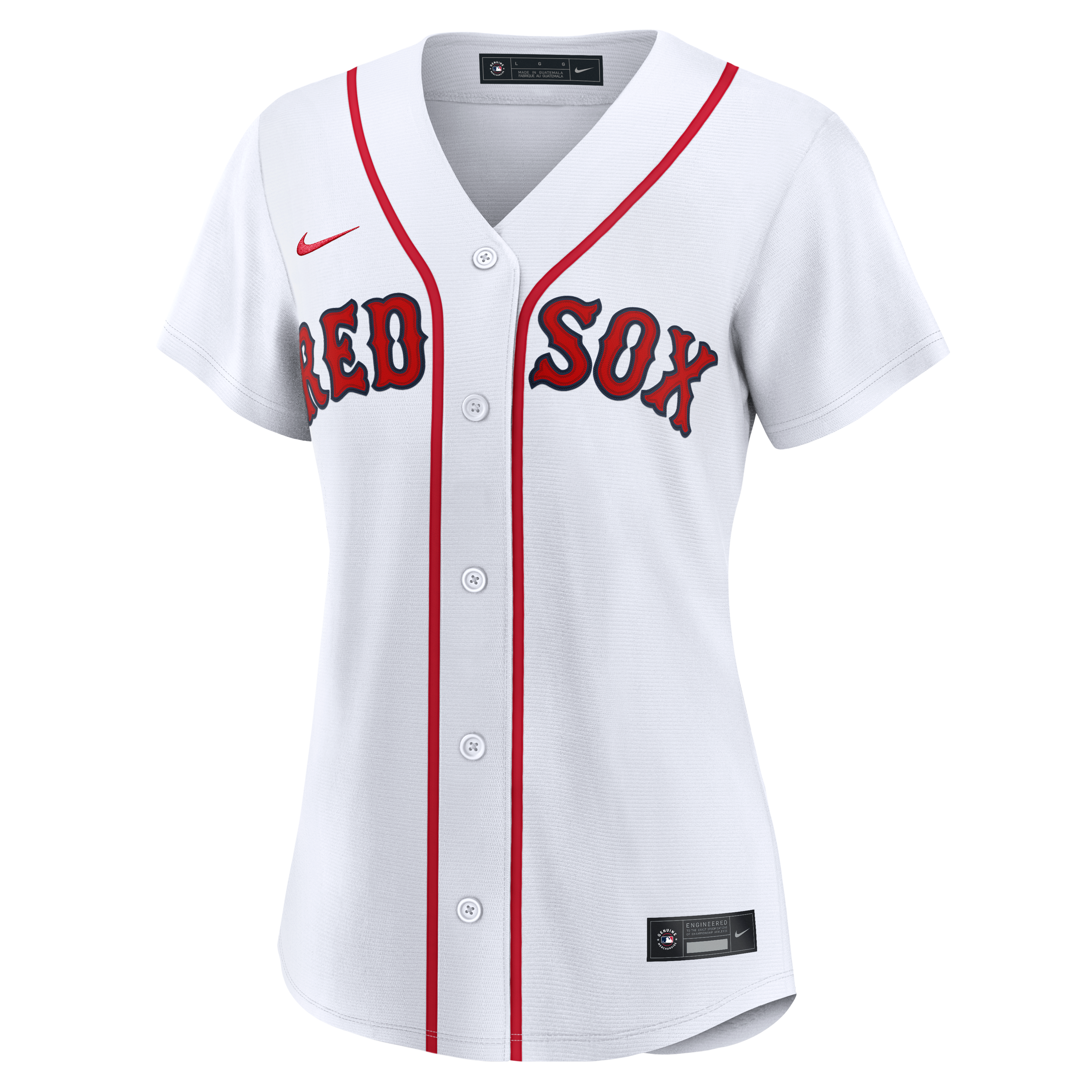 Women's Boston Red Sox Nike White Home Replica Custom Jersey - 3