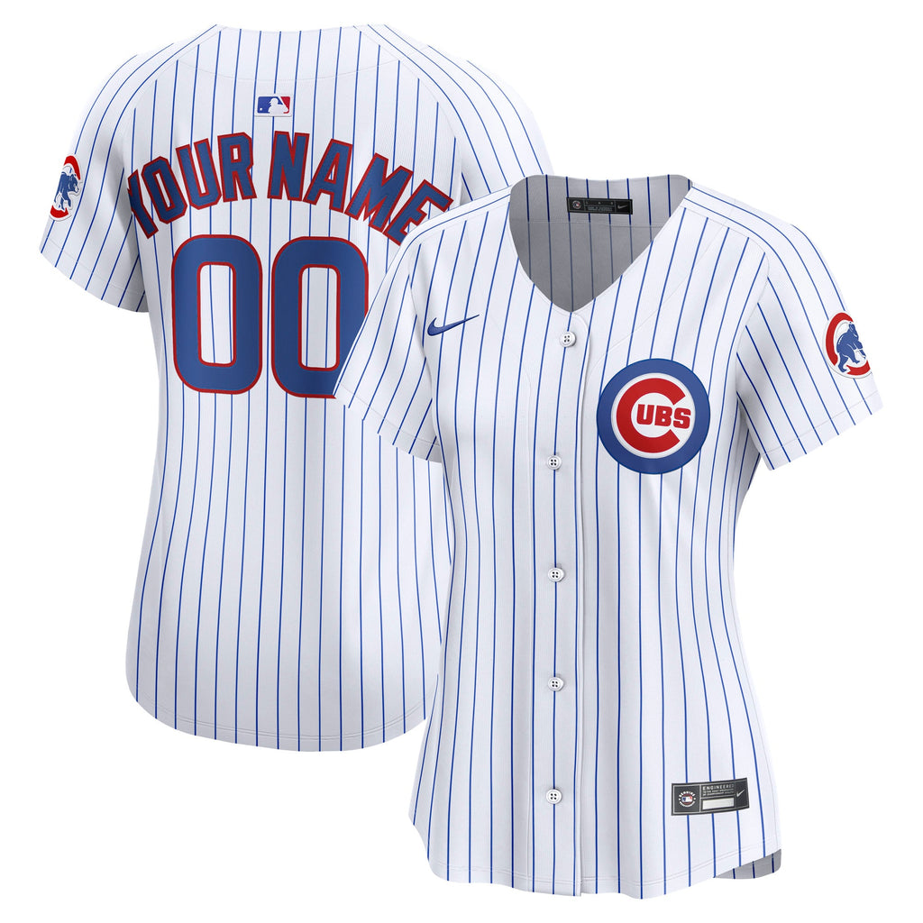 Women's Chicago Cubs Nike White Home Limited Custom Jersey - 2