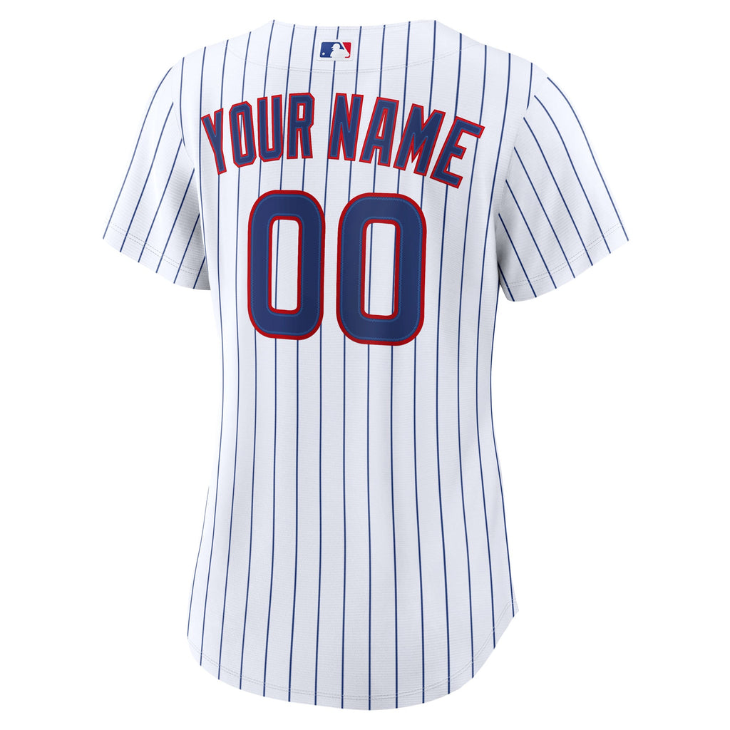 Women's Chicago Cubs Nike White Home Replica Custom Jersey - 4