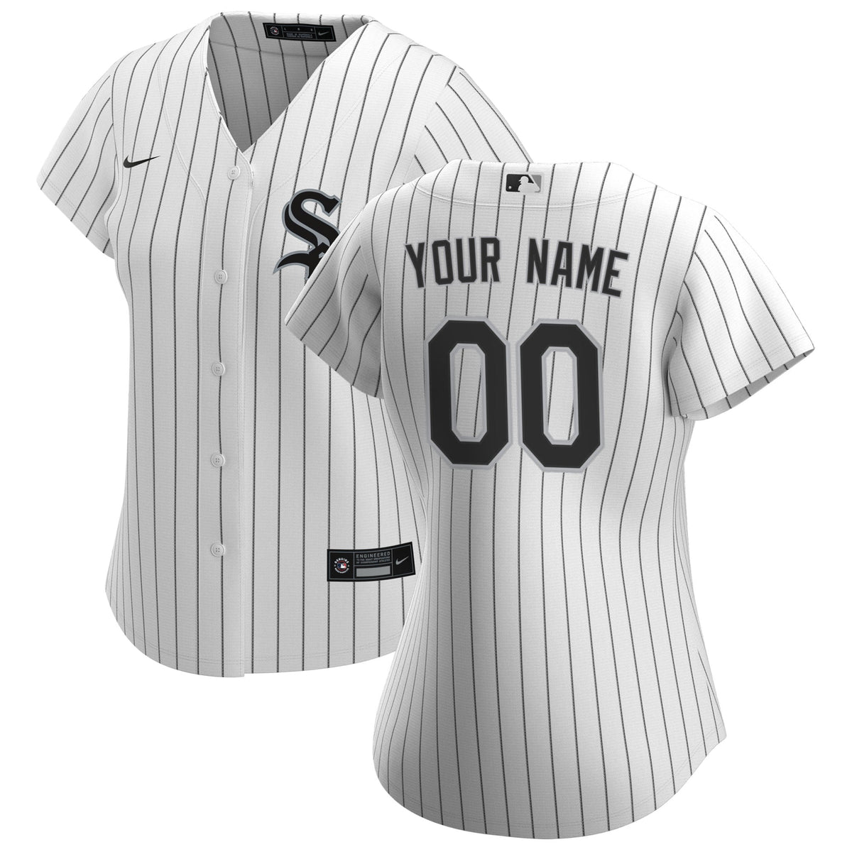 Women's Chicago White Sox Nike White Home Replica Custom Jersey - 2