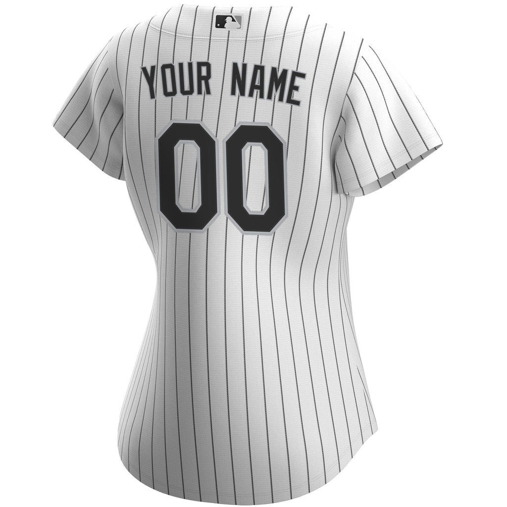 Women's Chicago White Sox Nike White Home Replica Custom Jersey - 4