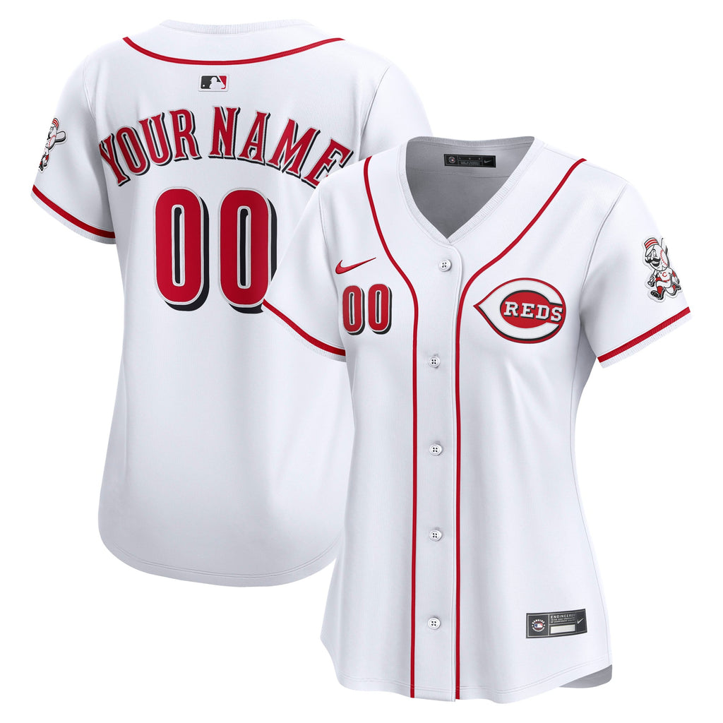 Women's Cincinnati Reds Nike White Home Limited Custom Jersey - 2