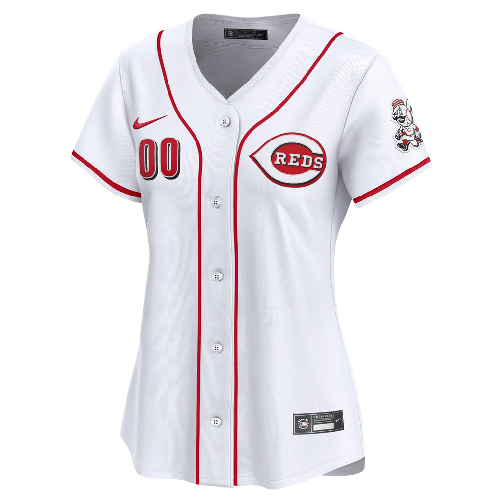 Women's Cincinnati Reds Nike White Home Limited Custom Jersey - 3