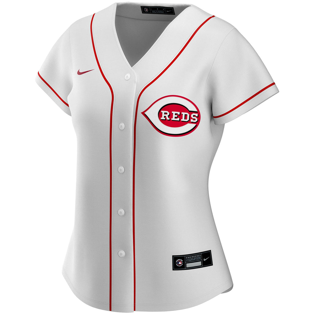 Women's Cincinnati Reds Nike White Home Replica Custom Jersey - 3