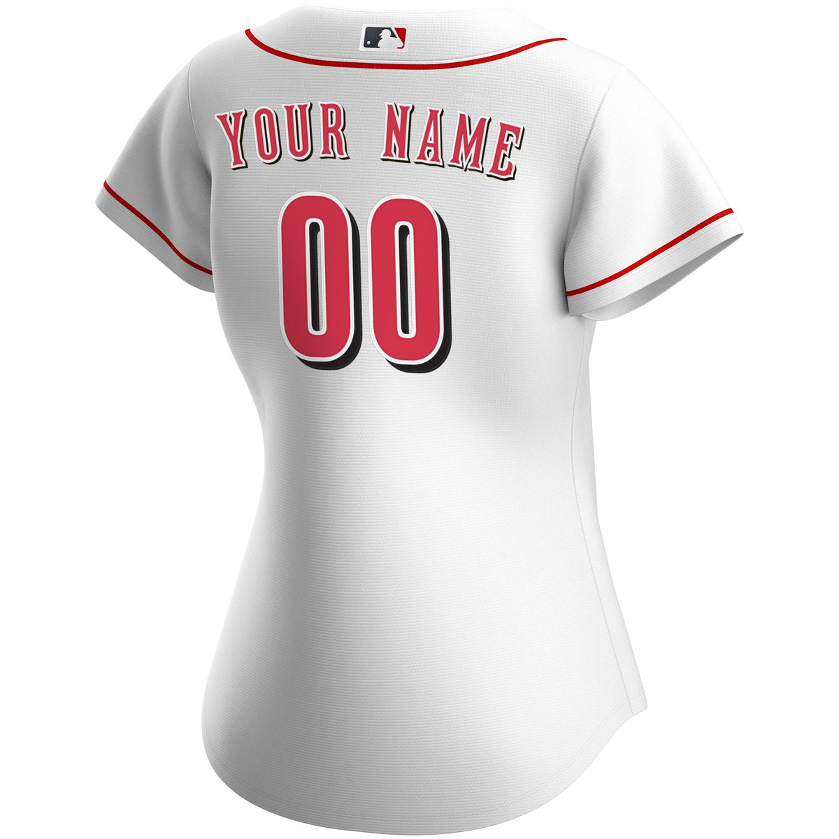 Women's Cincinnati Reds Nike White Home Replica Custom Jersey - 4