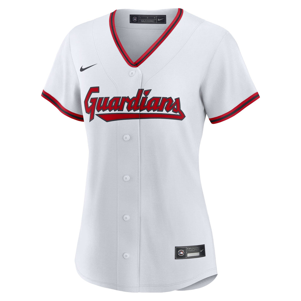 Women's Cleveland Guardians Nike White Home Custom Replica 2.0 Jersey - 3