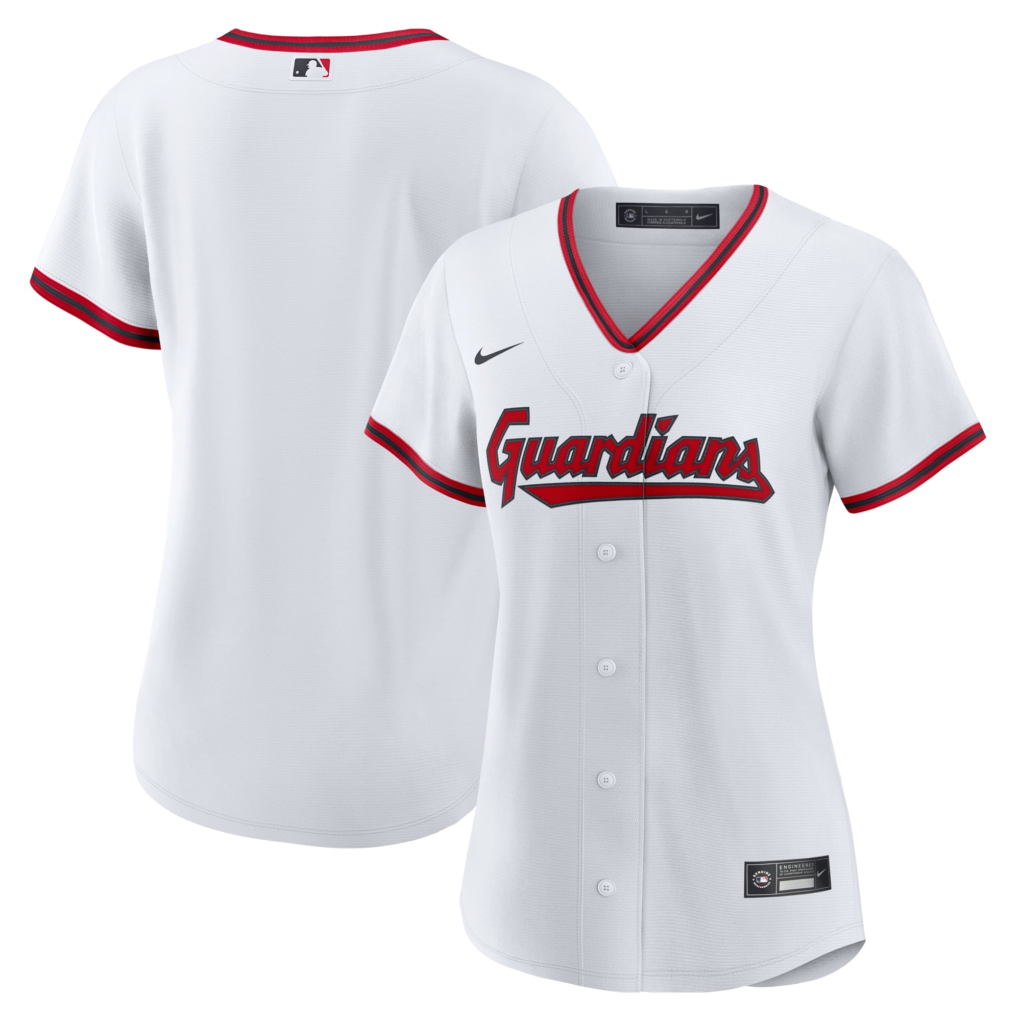 Women's Cleveland Guardians Nike White Home Replica 2.0 Jersey