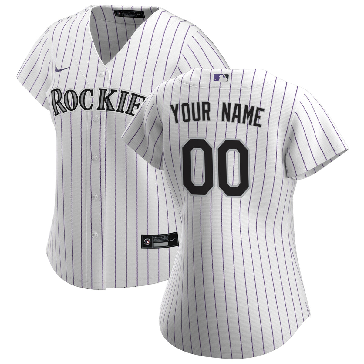 Women's Colorado Rockies Nike White Home Replica Custom Jersey - 2